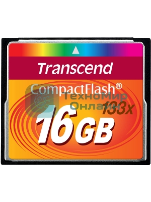 Флеш карта Transcend CF TS16GCF133/CF (Compact Flash)/16 ГБ/40 МБ/с