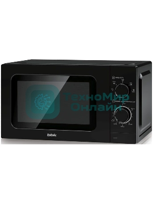 Микроволновая печь BBK 20MWS-717M/B черный, 20 л, 700 Вт, переключатели - поворотный механизм