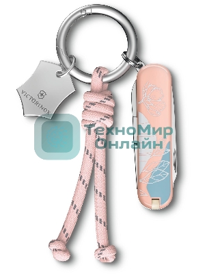 Нож перочинный Victorinox Classic SD Paris Style (0.6223.E221) 58мм 7 функций розовый подар.коробка