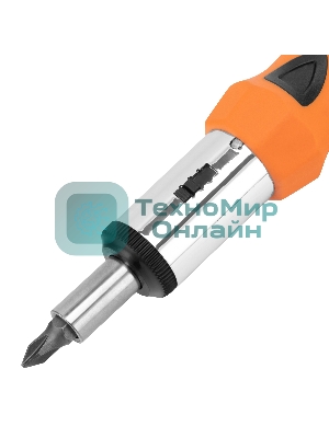 Отвертка реверсивная, биты, головки торцевые, 14шт., Sparta