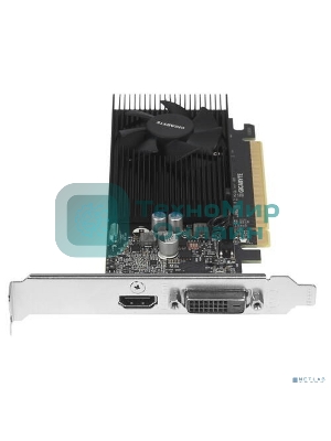 Видеокарта Gigabyte GV-N1030D4-2GL NVidia GeForce GT 1030, 2Gb DDR4/64-bit, PCI-Ex16 3.0, DVI-Dx1, HDMI2.0bx1, LP, 2-slot cooler, Retail