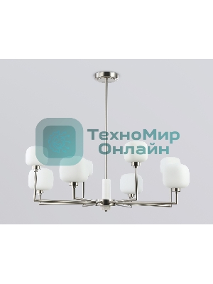 Люстра Ambrella light LH53003/8 SN/FR сатин никель/белый матовый G9*8 max 40W D830*680