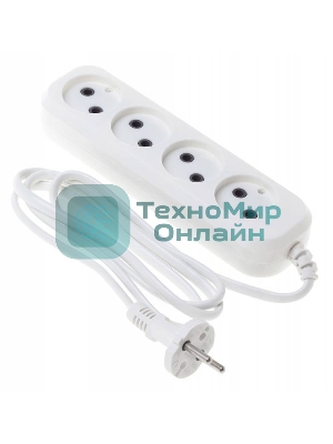 Сетевой удлинитель Buro BU-PSL4.1/W 1.5 м (4 розетки) белый (пакет ПЭ)