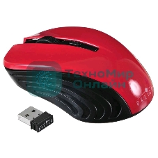 Мышь беспроводная Oklick 545MW черный/красный, 1600 dpi, радиоканал, USB, кнопки - 4