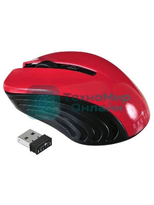 Мышь беспроводная Oklick 545MW черный/красный, 1600 dpi, радиоканал, USB, кнопки - 4