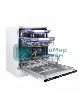 Встраиваемая посудомоечная машина Maunfeld MLP-12IMR, черный, 59.8 см, 14 компл., 44 дБ, класс A++