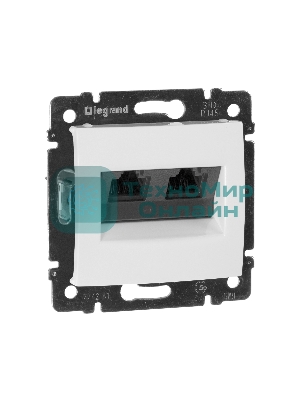 Компьютерная двойная розетка Legrand Valena 774231, белая RJ45 5 кат UTP