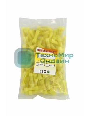 Соединительная гильза изолированная Rexant L-27.3 мм нейлон 4-6 мм² (ГСИ(н) 6.0/ГСИ-н 4,0-6,0) желтая