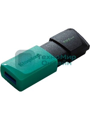 Флешка USB Kingston DataTraveler Exodia М (DTXM/256Gb), 256Gb, USB 3.2 Gen 1, R/W 150/60, черный/бирюзовый