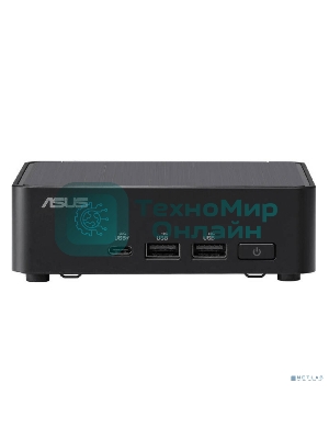 Платформа системного блока Nettop ASUS NUC Model: NUC14RVK, Intel Core 3 Processor 100U, 2xDDR5-5600 SO-DIMM supp, Intel Graphics, Wi-Fi 6E AX211, BT v5.3, 3xUSB 3.2 Gen2, 1xUSB 2.0, 1xUSB 3.2 Gen2 Type-C + 2xT-bolt 4 Type-C w/DP 1.4, 2xHDMI 2.1, 1xRJ45 LAN, 1xDC-in, Intel Ethernet Controller I226-LM, 2.5G, Support: 128Gb~4TB M.2 2280 NVMe PCIe 4.0 x 4 SSD+128Gb~2TB M.2 2242 NVMe PCIe 4.0 x 4 SSD, 19VDC, 4.74A, 90W Power Adapter, W/O OS, With ASUS LOGO, черный