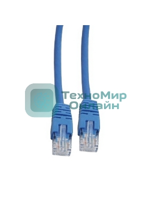 Патч-корд UTP Cablexpert PP12-3M/Bcat.5e, 3м, литой, многожильный (синий)