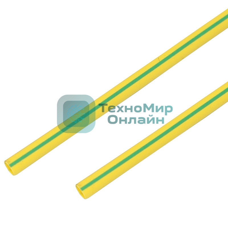 Термоусадочная трубка PROconnect 20/10 мм, желто-зеленая, упаковка 10 шт. по 1 м