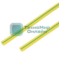 Термоусадочная трубка PROconnect 20/10 мм, желто-зеленая, упаковка 10 шт. по 1 м