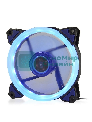 Вентилятор для корпуса Crown CMCF-12025S-1231 черный/синий, 120 мм, 1650 об/мин, 23 дБ, 3 pin