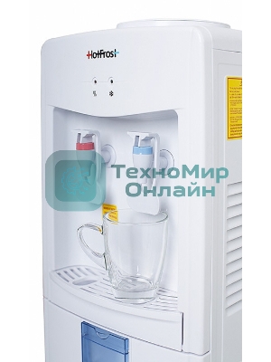 Кулер для воды Hotfrost V118E, верхняя загрузка, нагрев 90 °С, охлаждение 15 °С, белый