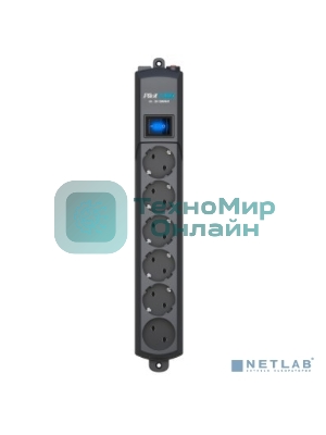 Сетевой фильтр Pilot S Max (5 euros + 1GP), 15A/3.5kVA, automatic, 7 m, graphite