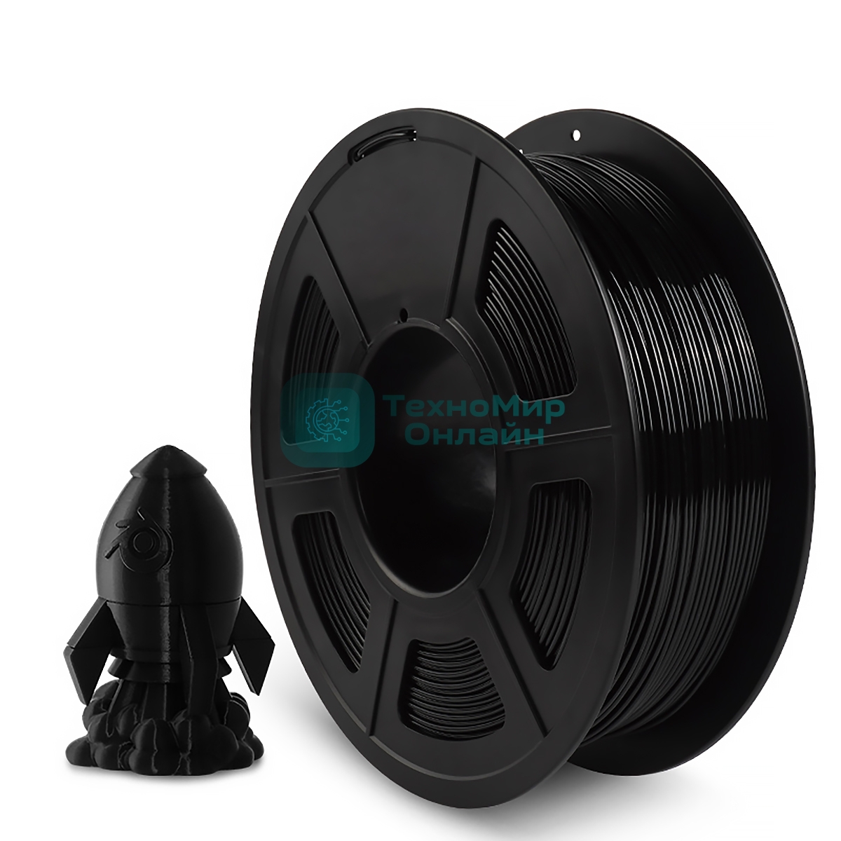Филамент NVPrint PETG Black для 3D печати диаметр 1.75мм длина 330 метров масса 1 кг