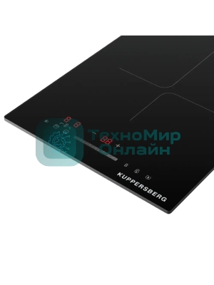 Индукционная варочная панель Kuppersberg ICI 316, 30 см, индукция, High-Tech, inverter, прямой край, 9 уровней мощности, бустер, Stop and Go, Flexi-zone, автоматическое отключение, таймер, индикатор остаточного тепла, сенсорное/слайдерное управление, черный