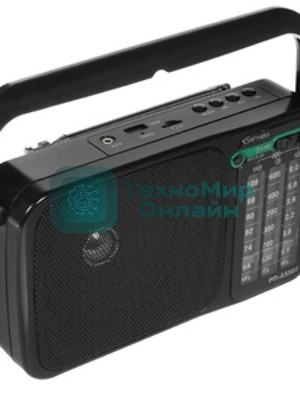 Радиоприемник портативный Сигнал РП-233BT черный USB microSD