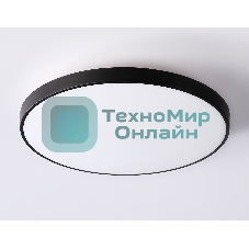 Потолочный светодиодный светильник Ambrella light FZ1224 BK черный IP44 13W 4200K D232*50 (Без ПДУ)