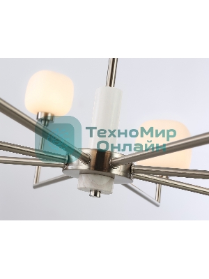 Люстра Ambrella light LH53003/8 SN/FR сатин никель/белый матовый G9*8 max 40W D830*680