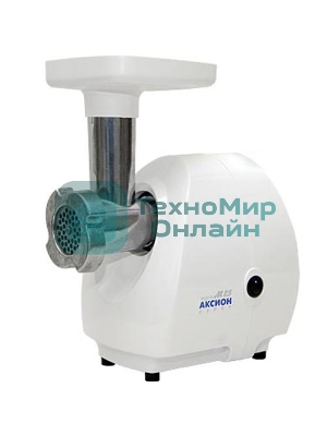 Мясорубка электрическая Аксион М25.01 белый, 1500 Вт, 1.7 кг/мин, защита от перегрузки, насадки - 3