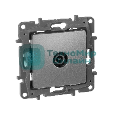 Розетка телевизионная TV - оконечная - 5 дБ - 5-862 мГц - Etika - алюминий