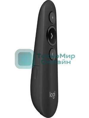 Презентер Logitech R500s Graphite черный, Bluetooth + 2.4 GHz, USB-ресивер, 3 программируемых кнопки, лазерная указка
