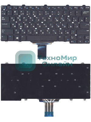 Клавиатура для ноутбука Dell E5250 E7250 черная без подсветки