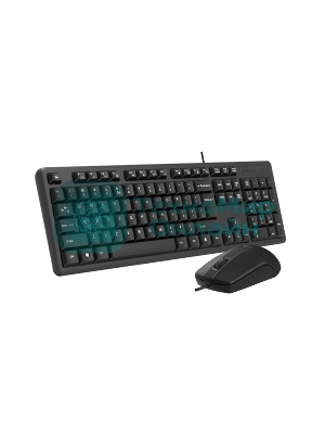 Комплект клавиатура+мышь A4Tech KK-3330S проводной, USB, 1200 DPI, чёрный