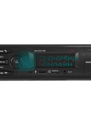 Автомагнитола Soundmax SM-CCR3179B, 1 DIN, Bluetooth, USB Type-A, AUX