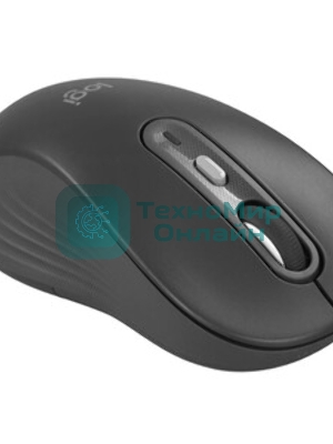 Мышь беспроводная Logitech M750 L Large графитовый, 4000 dpi, радиоканал, Bluetooth, USB, кнопки - 5