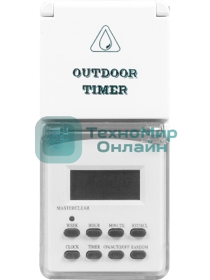 Розетка с таймером Feron (недельная) в защитном корпусе IP 44 3500W/16A 230V, 61926(TM23)