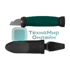 Нож FIT 10642электрика нерж.сталь прорез.ручка 2-сторонняя заточка лезвие 33мм