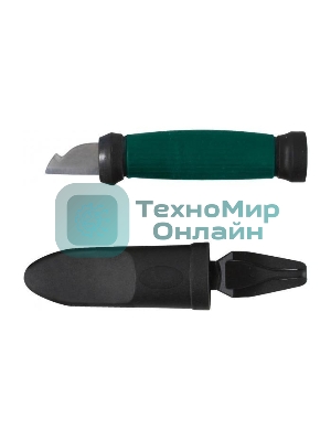 Нож FIT 10642электрика нерж.сталь прорез.ручка 2-сторонняя заточка лезвие 33мм