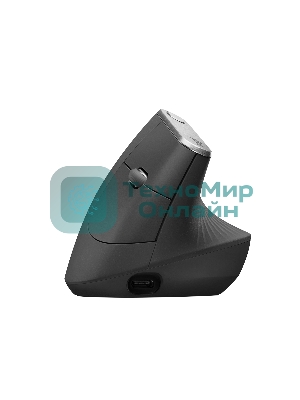 Мышь беспроводная/проводная Logitech MX Vertical графитовый, 4000 dpi, радиоканал, Bluetooth, USB, кнопки - 6