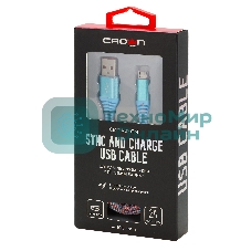 Кабель Crown USB - microUSB CMCU-3102M blue