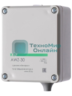 Фотореле AWZ-30 30А 13 IP65 встроенный фотодатчик монтаж на поверх. F&F EA01.001.004