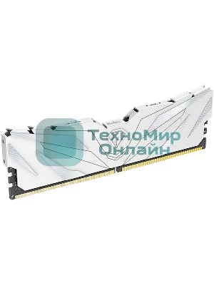 Оперативная память NETAC, DDR4, 8GB (1x8GB), 3200MHz, CL16, DIMM, с радиатором, белый