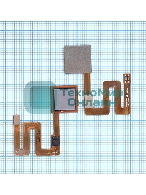 Шлейф со сканером отпечатка пальца для Xiaomi Redmi Note 4 серый
