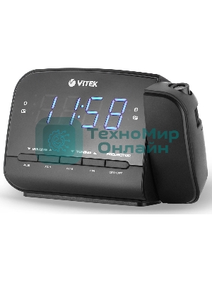 Радиочасы Vitek VT-6611(BK) FM 87,5-108,0 МГц, AM 522-1620 KГц.Размер дисплея	0,9 дюйм.