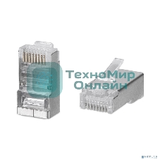 Разъем Cabeus, RJ45, кат. 5е, экр., для одножильного и многожильного кабеля, серебристый