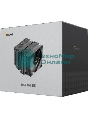 Кулер Ocypus Iota A62 BK Iota-A62-BK черный 120мм алюминий+медь 2000rpm 29db 4-pin 260W 158мм