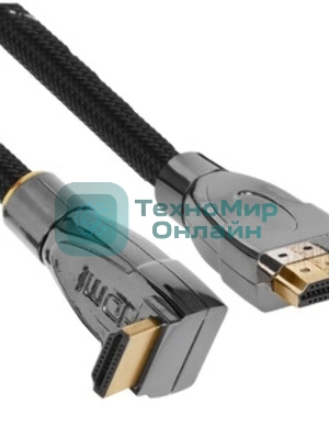 Кабель HDMI C-HM-HM-10M Wize, 10 м, v.2.0, 19M/19M, позол.разъемы, экран, черный, пакет