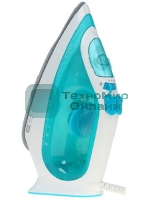 Утюг Braun SI 3041 GR TexStyle 3 белый/бирюзовый, 2350 Вт, 45 г/мин, 150 г/мин, 270 мл