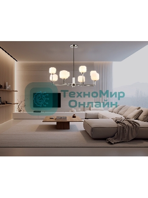 Люстра Ambrella light LH53003/8 SN/FR сатин никель/белый матовый G9*8 max 40W D830*680