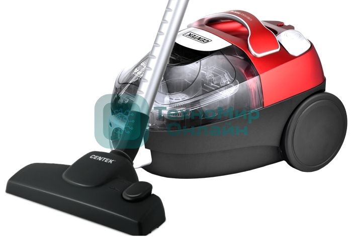 Пылесос Centek CT-2535 красный/черный, 350/2000 Вт, уборка сухая, пылесборник контейнер, 1,5 л