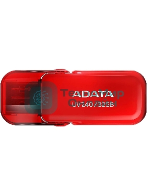 Флешка USB ADATA UV240 (AUV240-32G-RRD), 32Gb, USB 2.0, R/W 15/5, красный