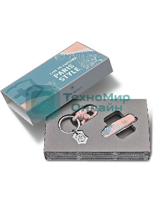 Нож перочинный Victorinox Classic SD Paris Style (0.6223.E221) 58мм 7 функций розовый подар.коробка