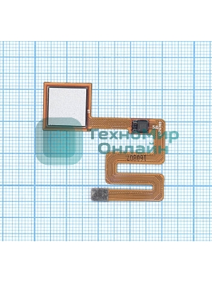 Шлейф со сканером отпечатка пальца для Xiaomi Redmi Note 4 серебро